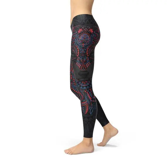 black wolf leggings